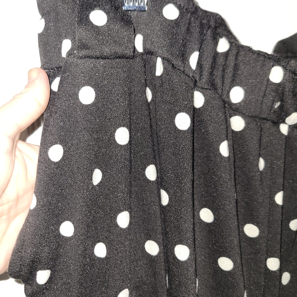 French Laundry Black and White Polka Dot Wide Leg Pants - Picture 3 of 3